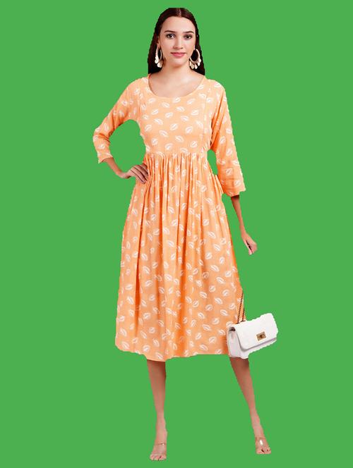 women ikat round neck maternity dress - 21731062 - Very Small Image - 1