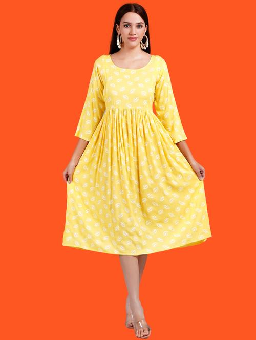 women printed round neck maternity dress - 21731066 - Very Small Image - 1