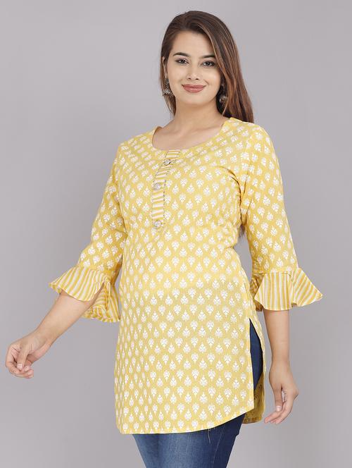 women round neck printed straight kurti  - 21731157 - Very Small Image - 1