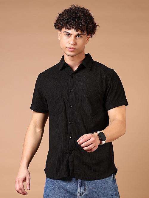 men short sleeves solid casual shirt - 21731335 - Very Small Image - 1