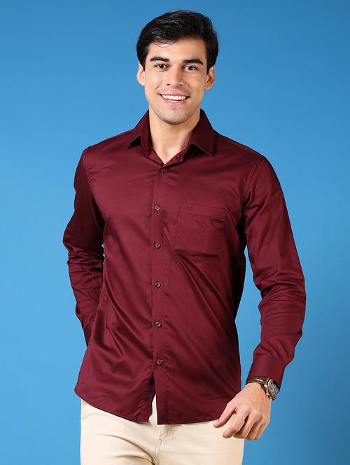 men long sleeves plain casual shirt - 21731381 - Very Small Image - 1