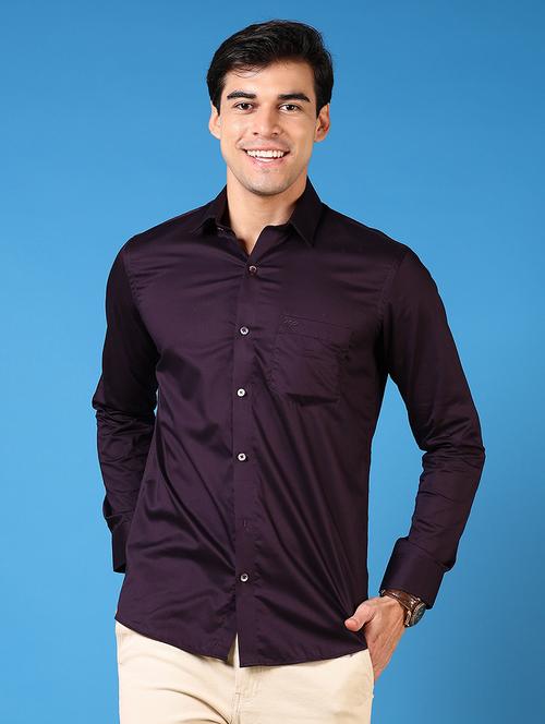 men long sleeves plain casual shirt - 21731388 - Very Small Image - 1
