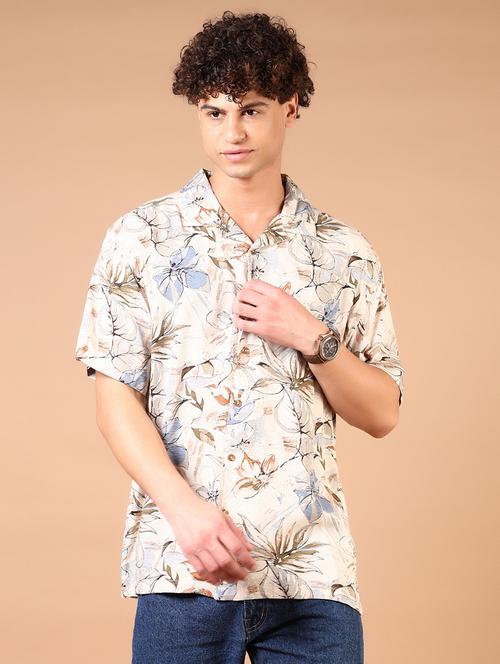 men short sleeves printed casual shirt - 21731465 - Very Small Image - 1