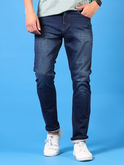 men washed mid rise jeans - 21731504 - Very Small Image - 1