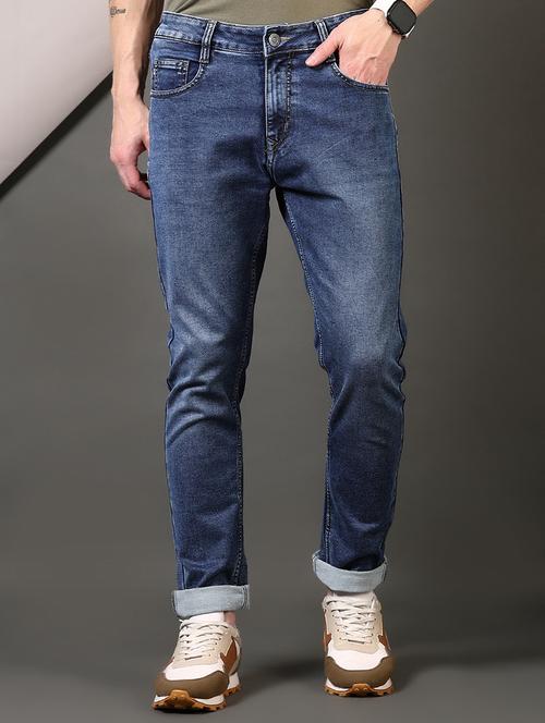 Men Washed Mid Rise Jeans - 21731522 - Very Small Image - 1