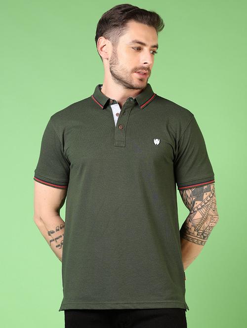 men solid short sleeve polo t-shirt - 21731535 - Very Small Image - 1