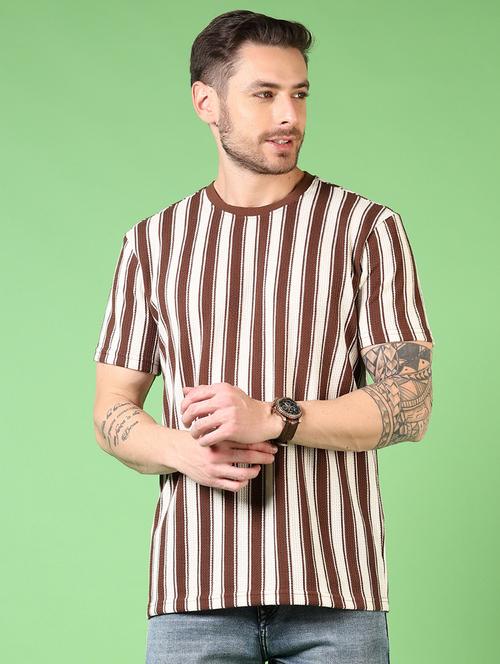 men short sleeves striped t-shirt - 21731597 - Very Small Image - 1
