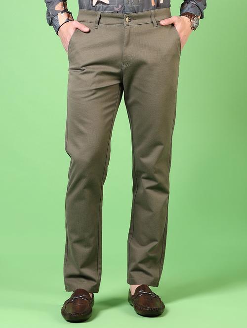men solid flat front casual trouser - 21731613 - Very Small Image - 1