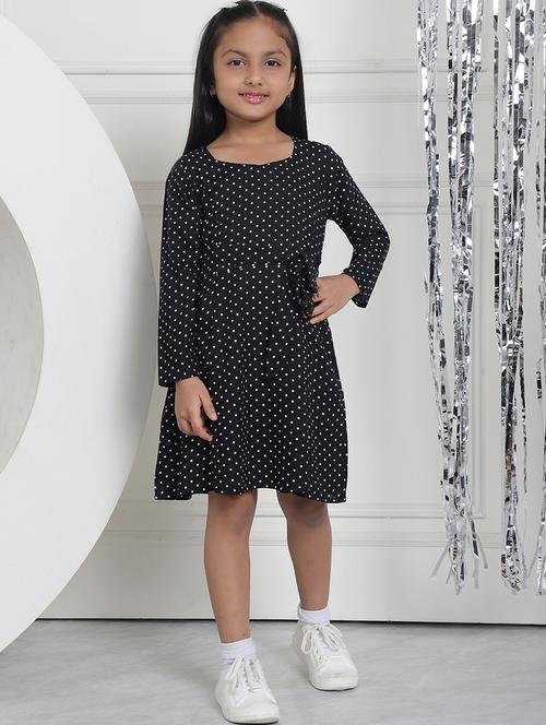 girls polka dot long sleeve regular fit dress - 21731791 - Very Small Image - 1