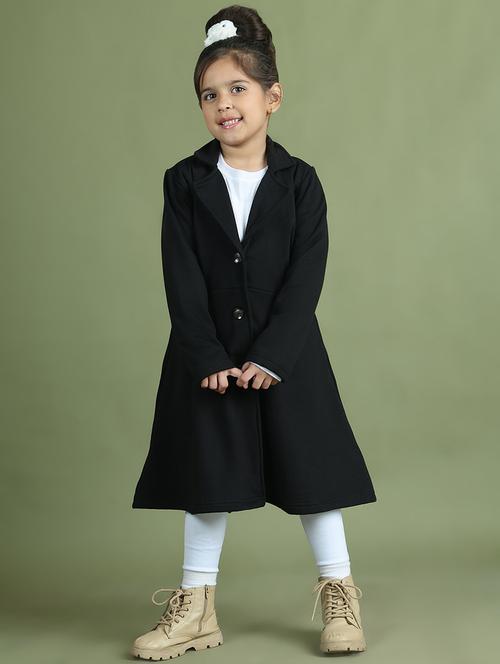 girls solid long sleeve trench coat - 21731873 - Very Small Image - 1