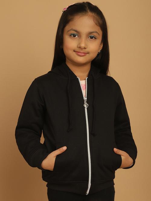 girls solid long sleeve hooded sweatshirt - 21731950 - Very Small Image - 1