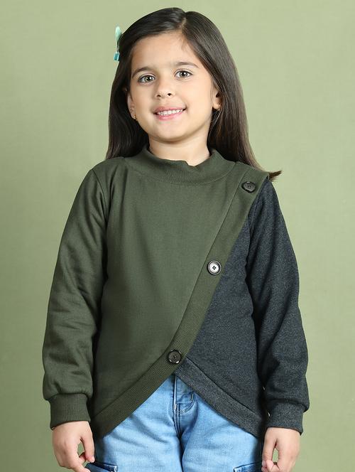 girls color block long sleeve sweatshirt - 21731982 - Very Small Image - 1