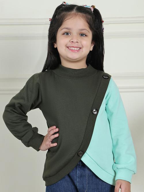 girls color block long sleeve sweatshirt - 21731996 - Very Small Image - 1