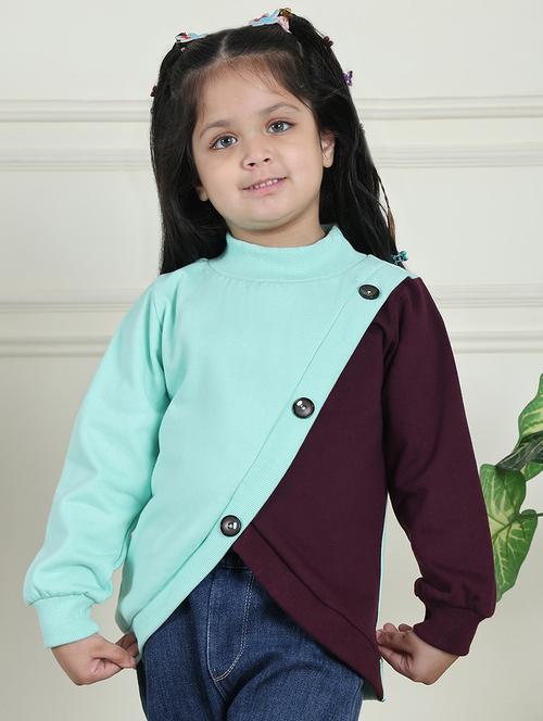 girls color block long sleeve sweatshirt - 21731997 - Very Small Image - 1