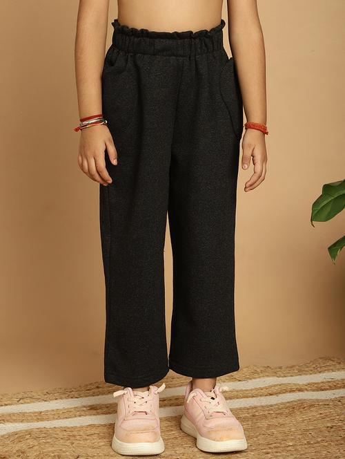 girls solid mid rise trouser - 21732074 - Very Small Image - 1