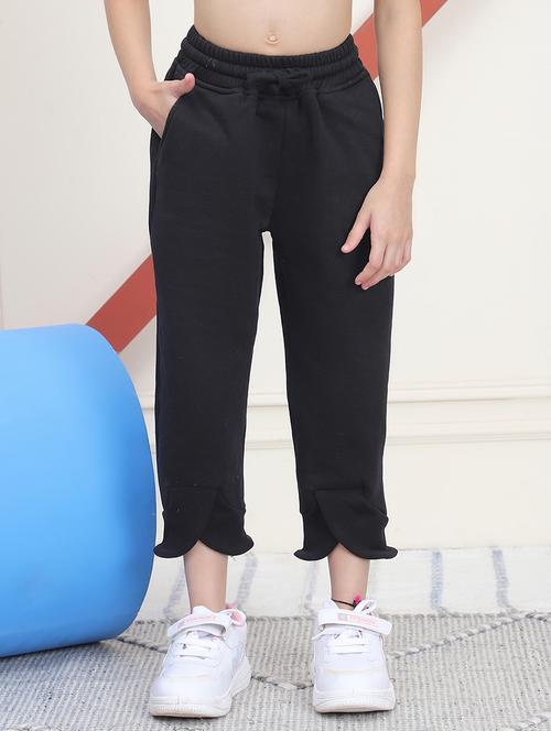 girls solid mid rise casual jogger - 21732098 - Very Small Image - 1