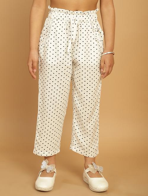 girls polka dot high rise ankle length trouser - 21732108 - Very Small Image - 1