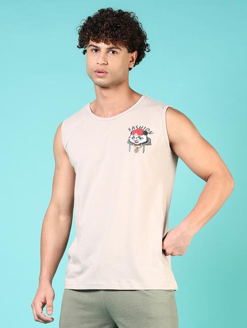 men front & back sleeveless regular fit t-shirt - 21732136 - Very Small Image - 1