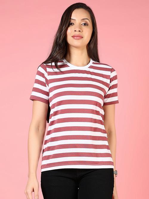 women striped short sleeve t-shirt - 21732180 - Very Small Image - 1