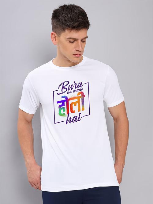 men printed short sleeves holi t-shirt - 21732380 - Very Small Image - 1
