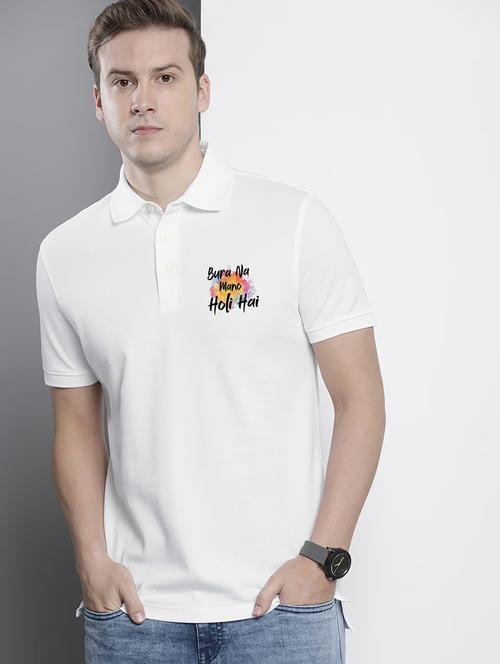 men printed short sleeves holi t-shirt - 21732385 - Very Small Image - 1