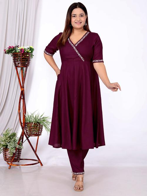 women embroidered short sleeve kurta pant set - 21732808 - Very Small Image - 1