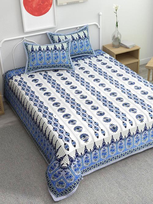 printed bedsheet with coordinated pillow covers  - 21732921 - Very Small Image - 1