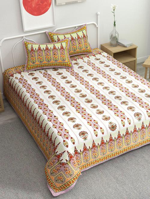 printed bedsheet with coordinated pillow covers  - 21732924 - Very Small Image - 1
