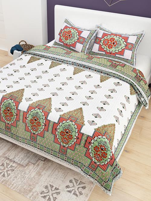 printed bedsheet with coordinated pillow covers  - 21732989 - Very Small Image - 1