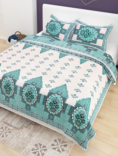 printed bedsheet with coordinated pillow covers  - 21732990 - Very Small Image - 1