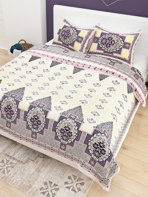 printed bedsheet with coordinated pillow covers  - 21732991 - Very Small Image - 1