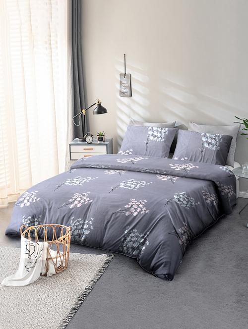 microfibre double queen size printed bedsheet with two pillow cover - 21733680 - Very Small Image - 1