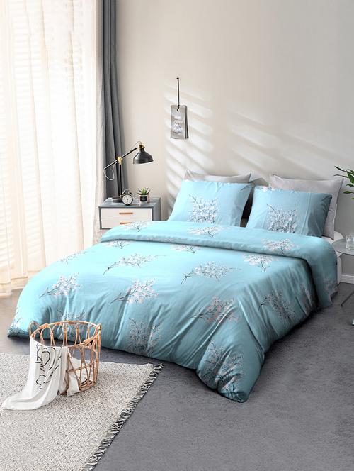 microfibre double queen size printed bedsheet with two pillow cover - 21733711 - Very Small Image - 1