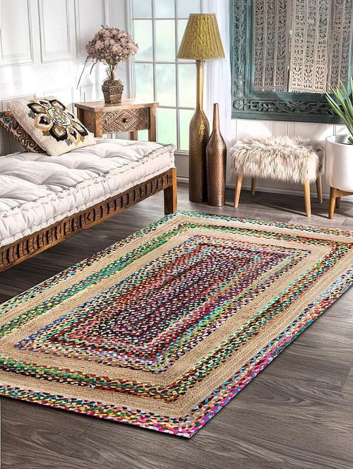 jute rug - braided reversible rug for living room bedroom - 21733791 - Very Small Image - 1