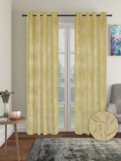 stylish and attractive printed curtains - set of 2 - 21733813 - Very Small Image - 1