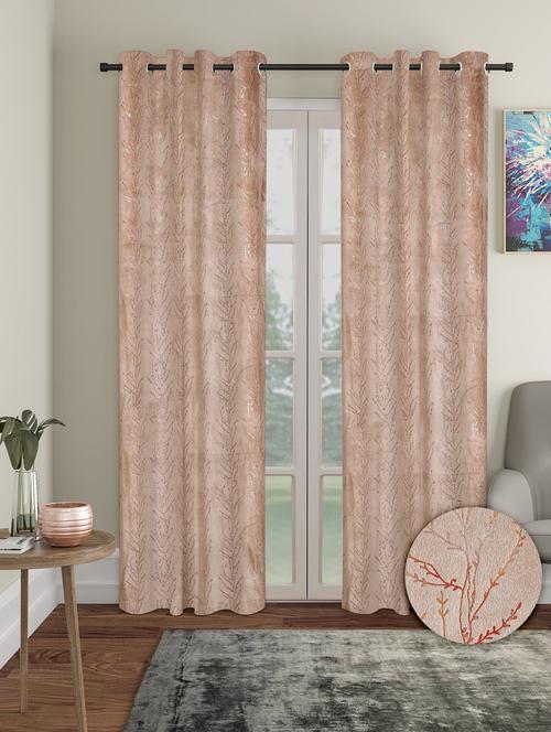 stylish and attractive printed curtains - set of 2 - 21733814 - Very Small Image - 1