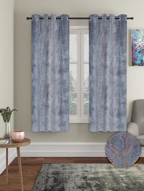 stylish and attractive self design curtains pack of 2 - 21733815 - Very Small Image - 1