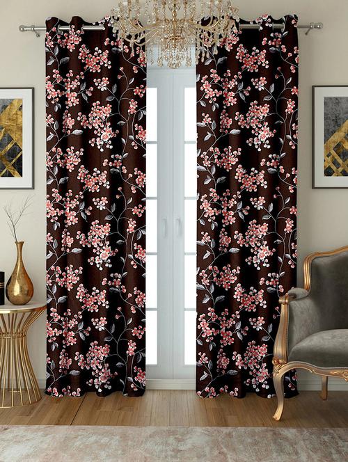 stylish and attractive printed curtains - set of 2 - 21733842 - Very Small Image - 1