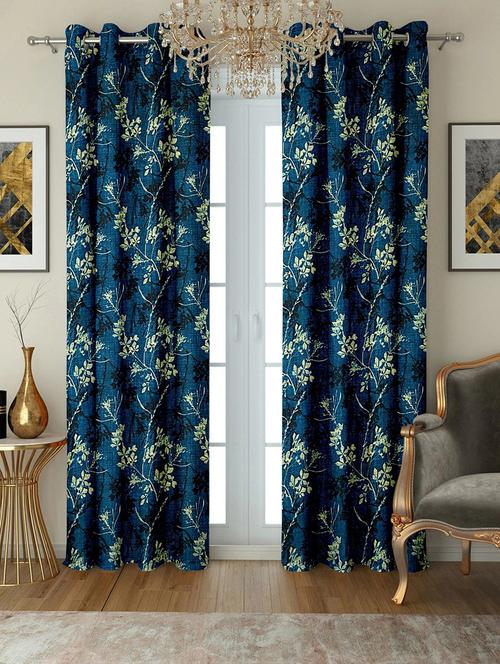 stylish and attractive printed curtains in polyester fabric long door curtain - 21733851 - Very Small Image - 1