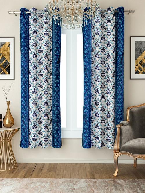stylish and attractive printed curtains - set of 2 - 21733875 - Very Small Image - 1