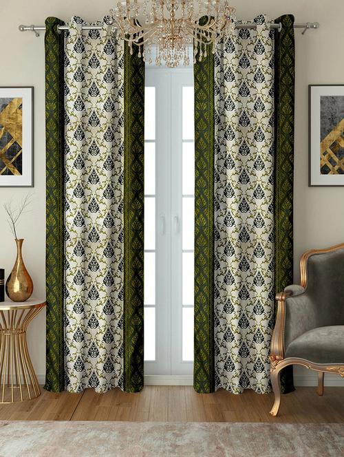 stylish and attractive printed curtains - set of 2 - 21733879 - Very Small Image - 1