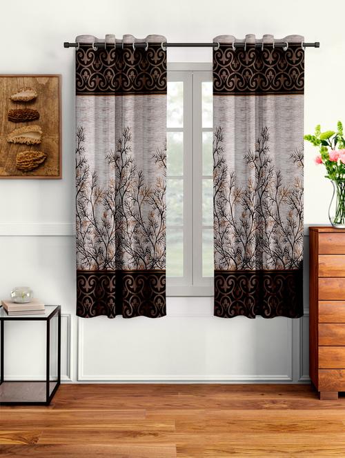 stylish and attractive printed curtains - set of 2 - 21733896 - Very Small Image - 1