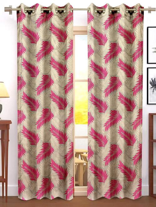 stylish and attractive printed curtains - set of 2 - 21733932 - Very Small Image - 1