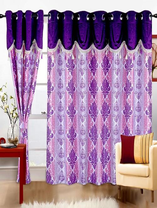 stylish and attractive printed curtains - set of 2 - 21733943 - Very Small Image - 1