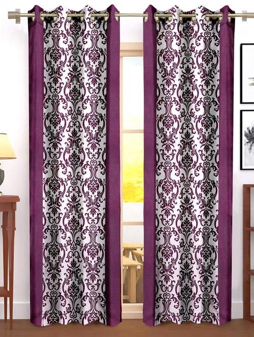 stylish and attractive printed curtains - set of 2 - 21733955 - Very Small Image - 1