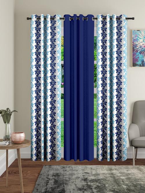 stylish and attractive printed curtains - set of 2 - 21734001 - Very Small Image - 1