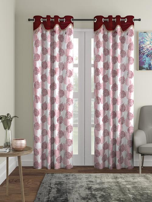 stylish and attractive printed curtains - set of 2 - 21734024 - Very Small Image - 1