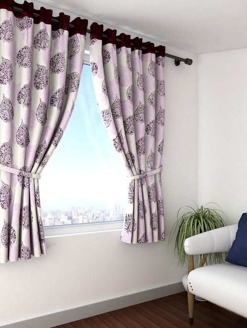 stylish and attractive printed curtains - set of 2 - 21734031 - Very Small Image - 1