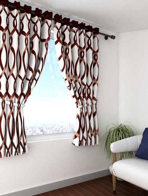 stylish and attractive printed curtains - set of 2 - 21734034 - Very Small Image - 1
