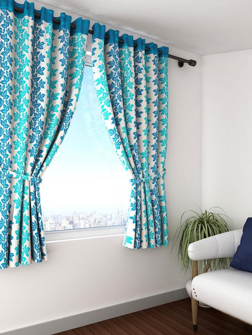 stylish and attractive printed curtains - set of 2 - 21734040 - Very Small Image - 1
